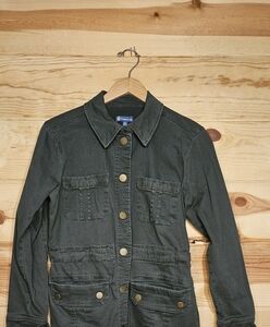 Democracy Army Green Jean Jacket With Pockets Size S